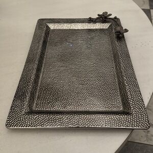 Michael Aram Black Orchid Large Bronze Glass Tray 17.5"L x 11.75W x 1.5"H